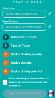 Finalização - seleção de coletor